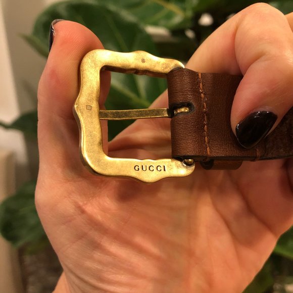 Gucci Feline Head Leather Bracelet in Brown - Picture 7 of 8